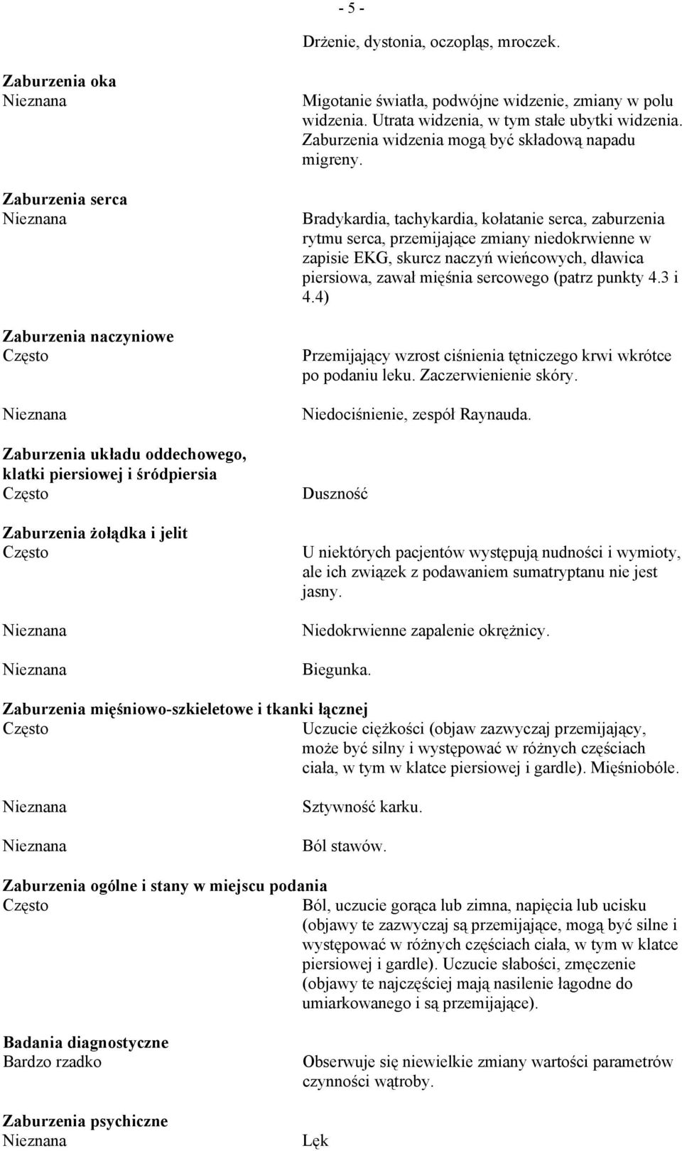 widzenia. Utrata widzenia, w tym stałe ubytki widzenia. Zaburzenia widzenia mogą być składową napadu migreny.