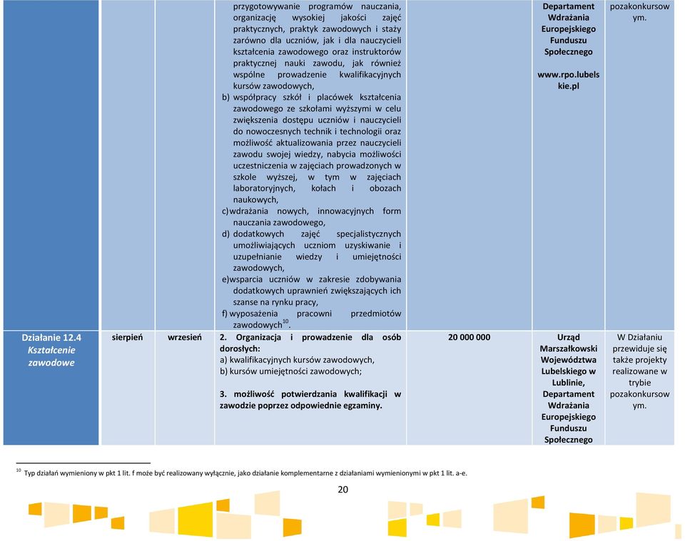 zawodowego oraz instruktorów praktycznej nauki zawodu, jak również wspólne prowadzenie kwalifikacyjnych kursów zawodowych, b) współpracy szkół i placówek kształcenia zawodowego ze szkołami wyższymi w