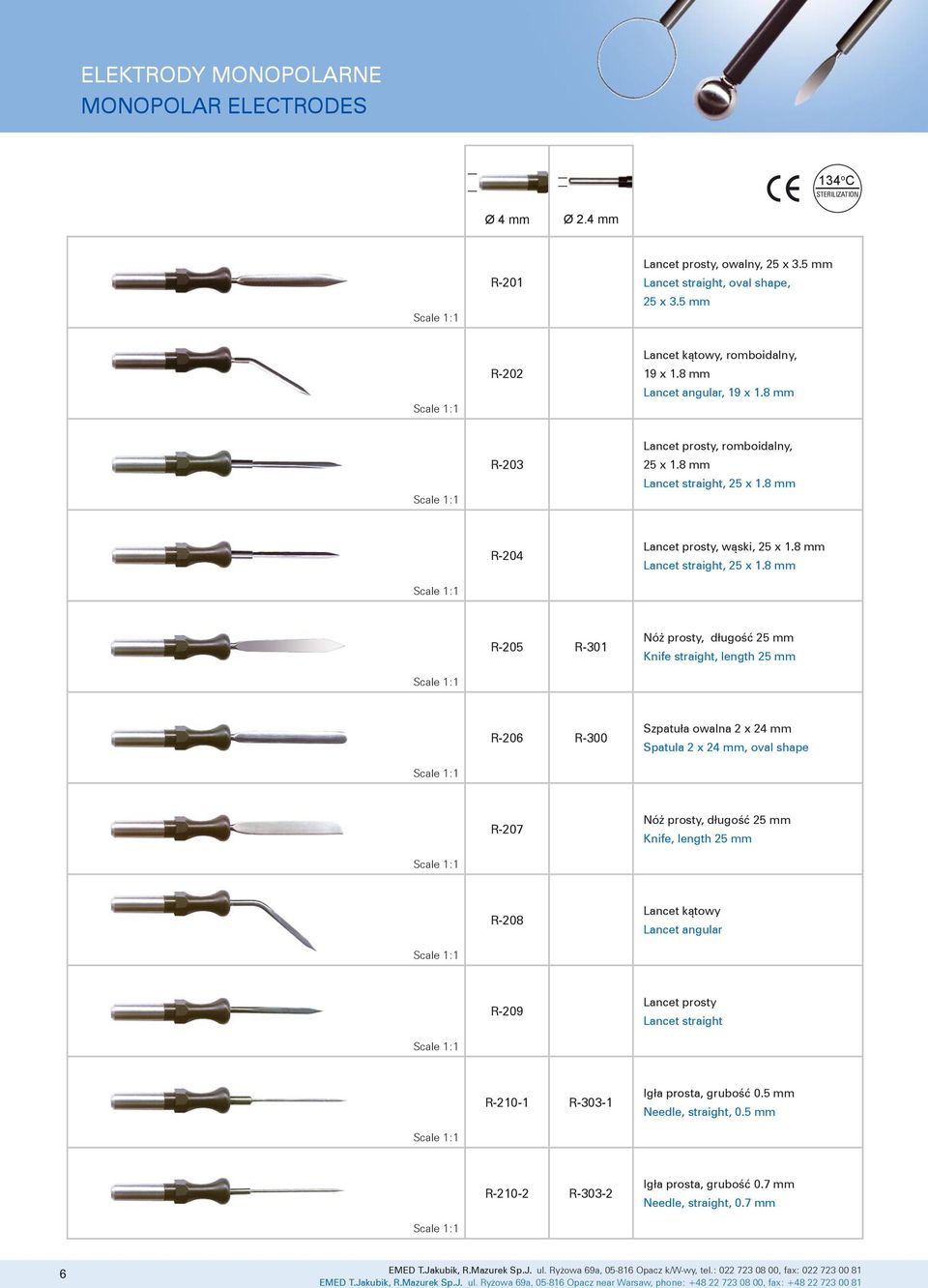 8 mm Lancet straight, 25 x 1.