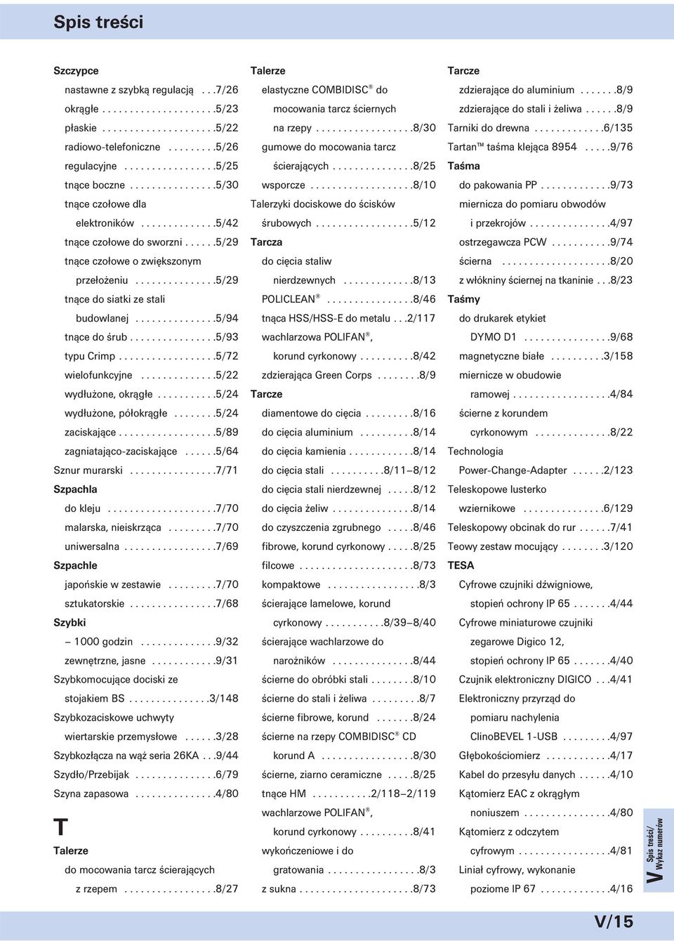 ..............5/94 tnące do śrub................5/93 typu Crimp..................5/72 wielofunkcyjne..............5/22 wydłużone, okrągłe...........5/24 wydłużone, półokrągłe........5/24 zaciskające.