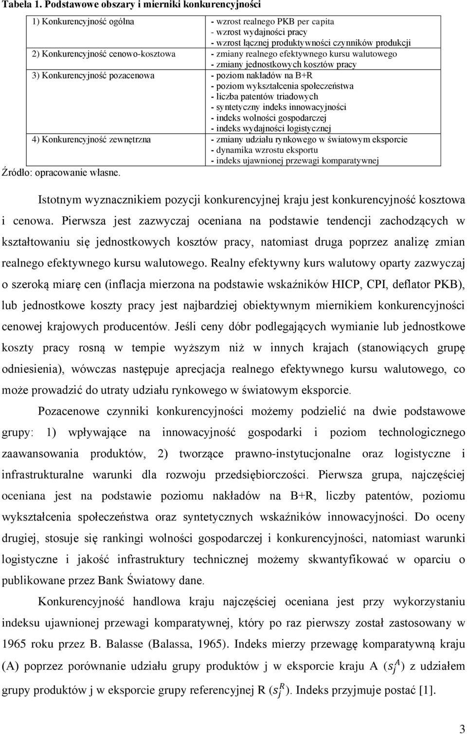 Konkurencyjność cenowo-kosztowa - zmiany realnego efektywnego kursu walutowego - zmiany jednostkowych kosztów pracy 3) Konkurencyjność pozacenowa - poziom nakładów na B+R - poziom wykształcenia