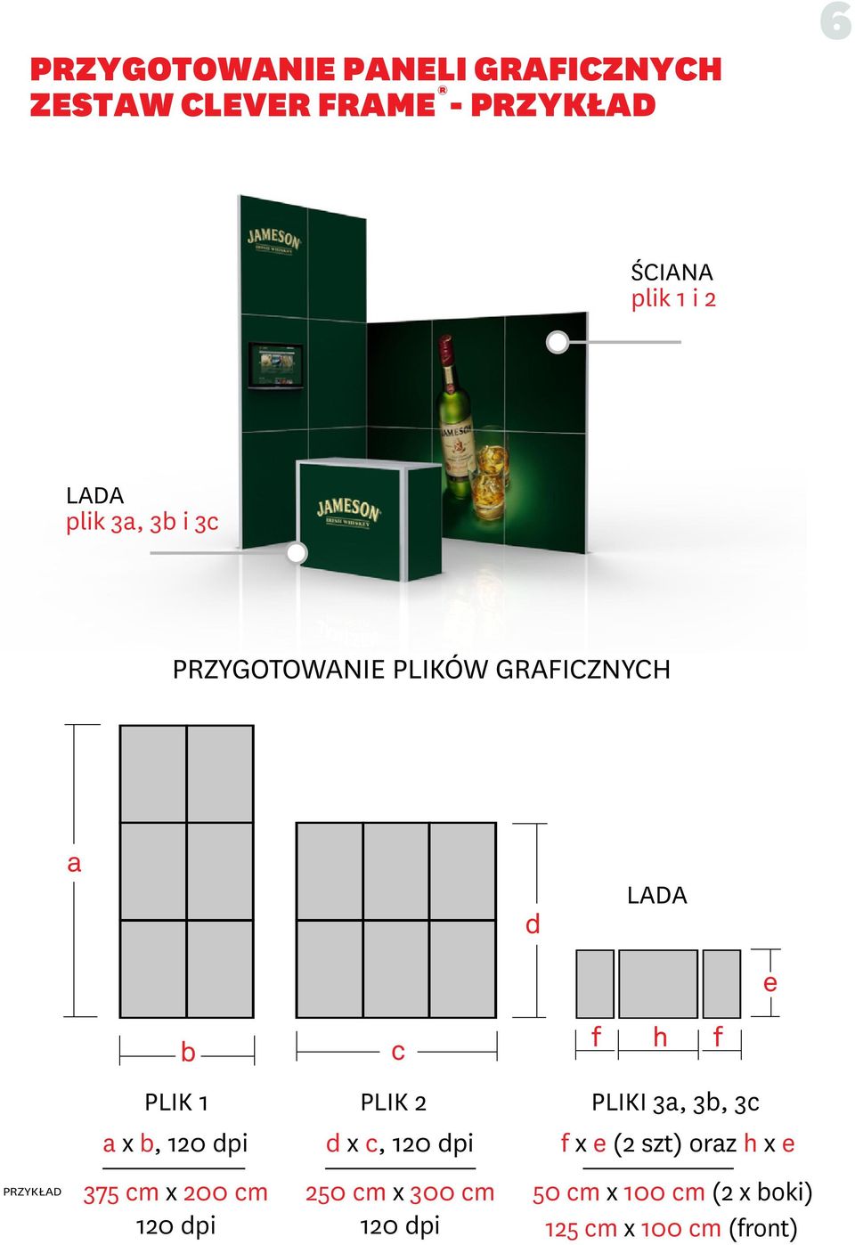 dpi d x c, 120 dpi PLIKI 3a, 3b, 3c f x e (2 szt) oraz h x e PRZYKŁAD 375 cm x