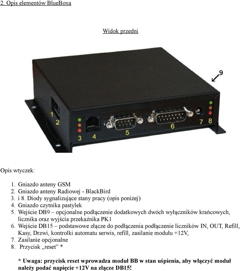 oraz wyjścia przekaźnika PK1 6.