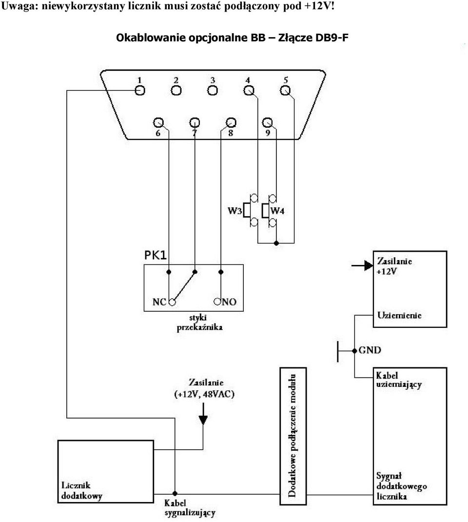 podłączony pod +12V!