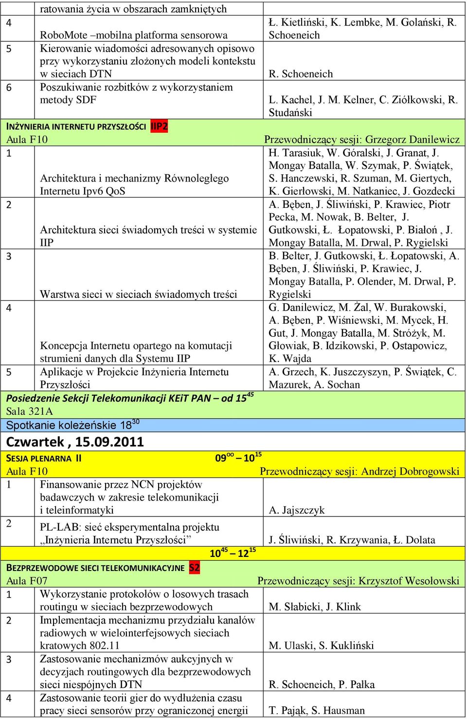 Schoeneich 6 Poszukiwanie rozbitków z wykorzystaniem metody SDF L. Kachel, J. M. Kelner, C. Ziółkowski, R.