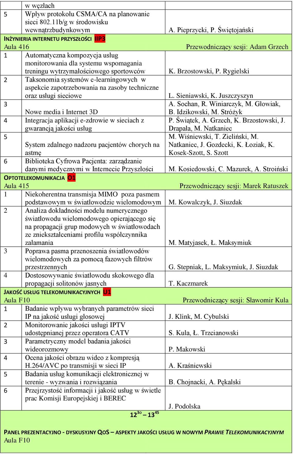 systemów e-learningowych w aspekcie zapotrzebowania na zasoby techniczne oraz usługi sieciowe Nowe media i Internet D 4 Integracja aplikacji e-zdrowie w sieciach z gwarancją jakości usług 5 System