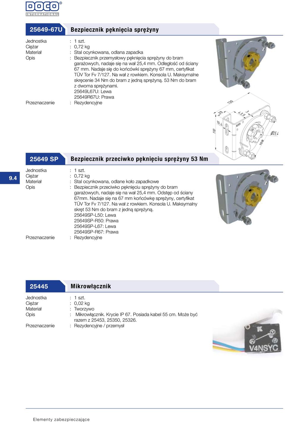 25649L67U: Lewa 25649R67U: Prawa 9.