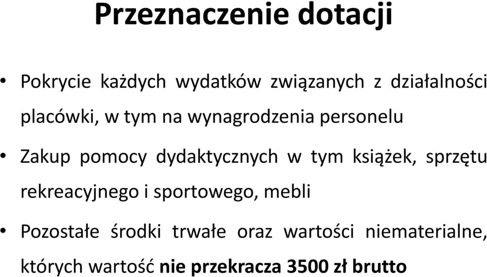 tym książek, sprzętu rekreacyjnego i sportowego, mebli Pozostałe środki