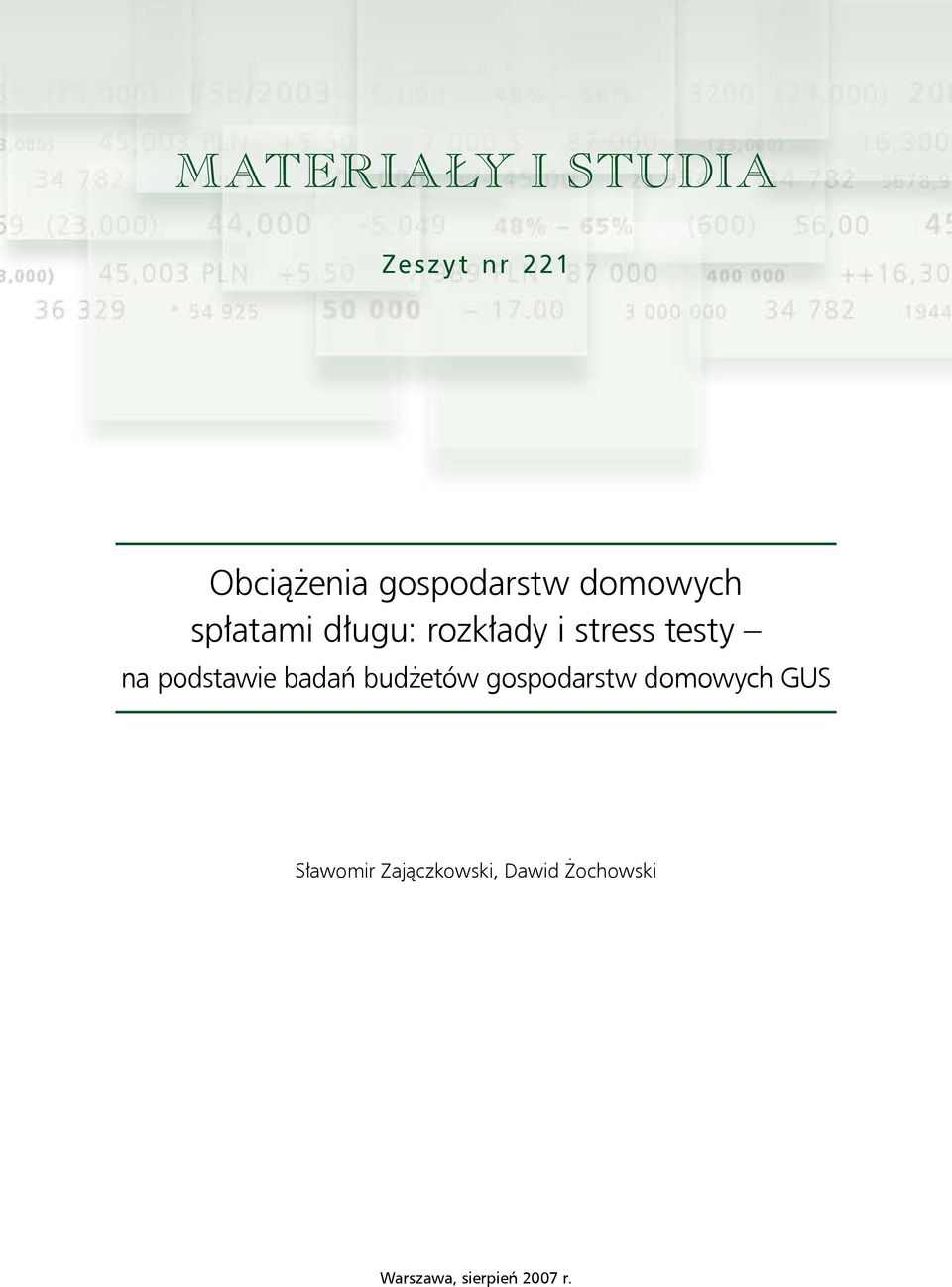 testy na podstawie badań budżetów gospodarstw domowych