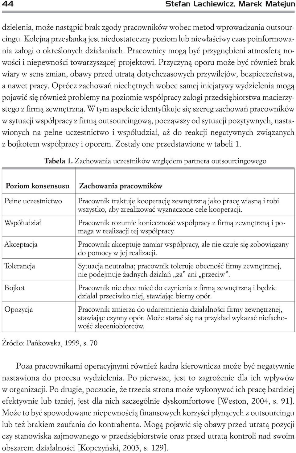 Pracownicy mog¹ byæ przygnêbieni atmosfer¹ nowoœci i niepewnoœci towarzysz¹cej projektowi.