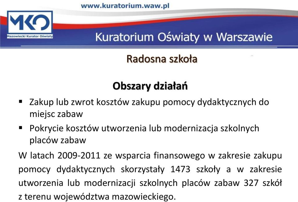 wsparcia finansowego w zakresie zakupu pomocy dydaktycznych skorzystały 1473 szkoły a w