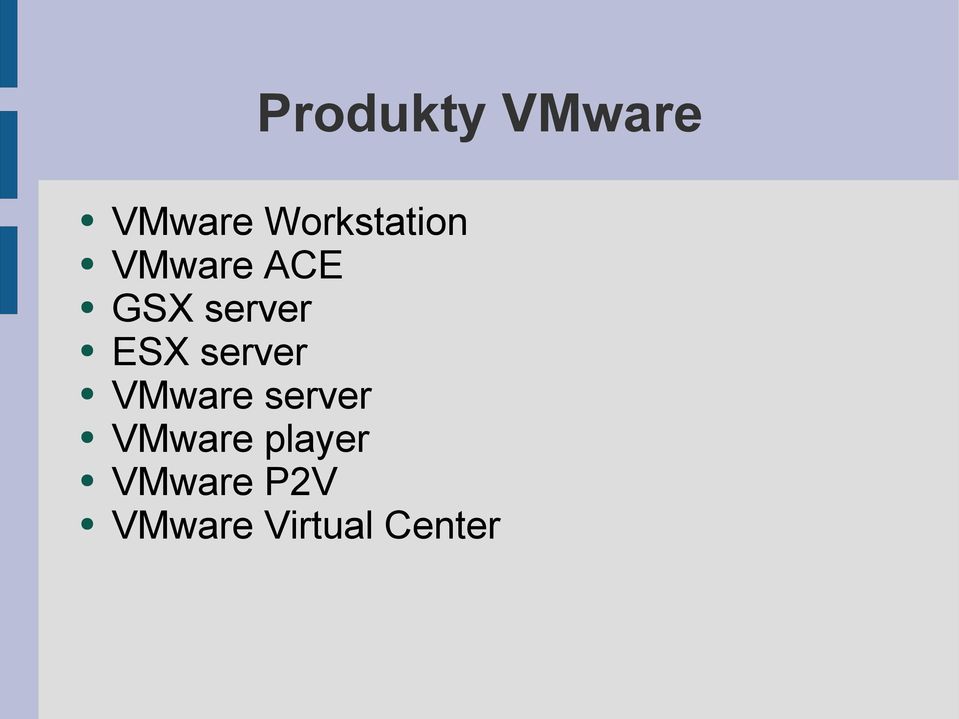 server ESX server VMware server