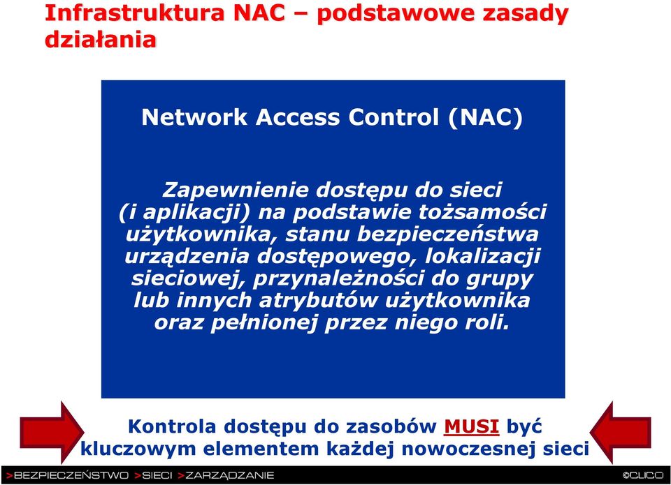 dostępowego, lokalizacji sieciowej, przynależności do grupy lub innych atrybutów użytkownika oraz