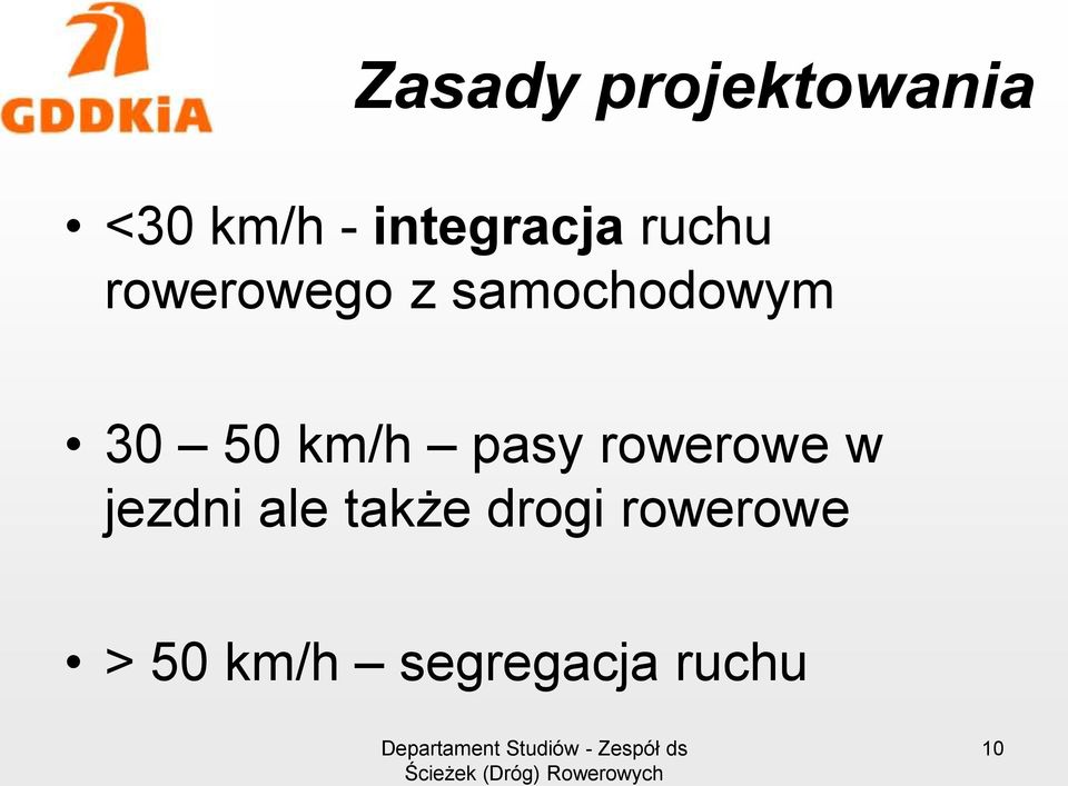 samochodowym 30 50 km/h pasy rowerowe w