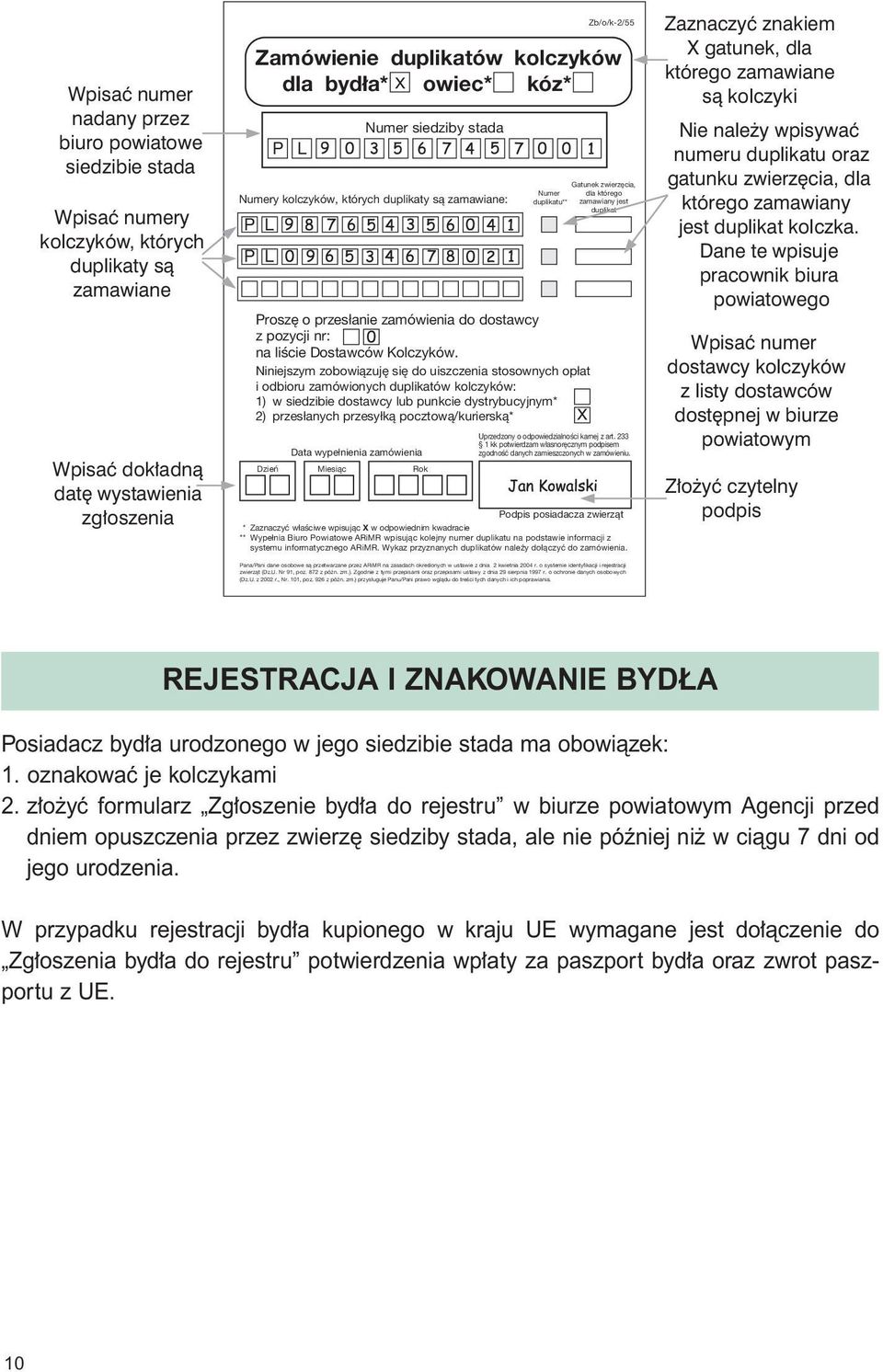 rosz o przes anie zamówienia do dostawcy z pozycji nr: na liêcie Dostawców Kolczyków.