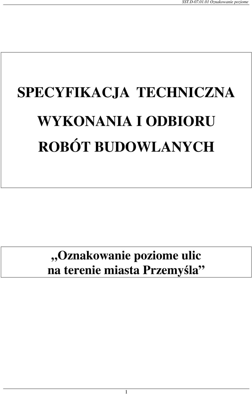 BUDOWLANYCH Oznakowanie