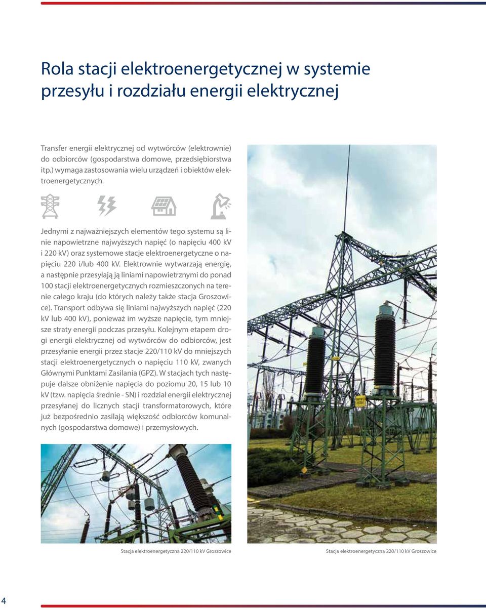 Jednymi z najważniejszych elementów tego systemu są linie napowietrzne najwyższych napięć (o napięciu 400 kv i 220 kv) oraz systemowe stacje elektroenergetyczne o napięciu 220 i/lub 400 kv.