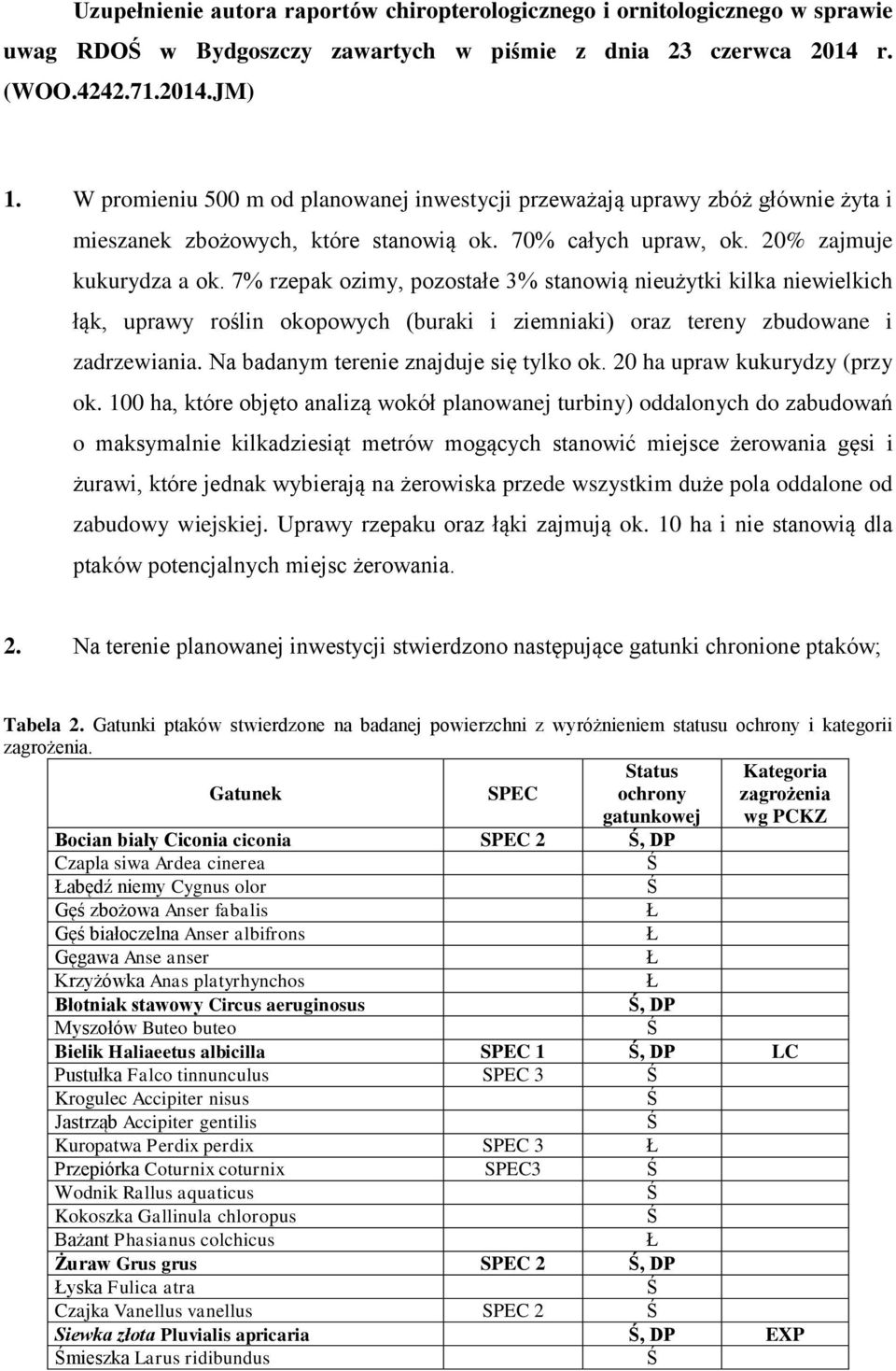 7% rzepak ozimy, pozostałe 3% stanowią nieużytki kilka niewielkich łąk, uprawy roślin okopowych (buraki i ziemniaki) oraz tereny zbudowane i zadrzewiania. Na badanym terenie znajduje się tylko ok.