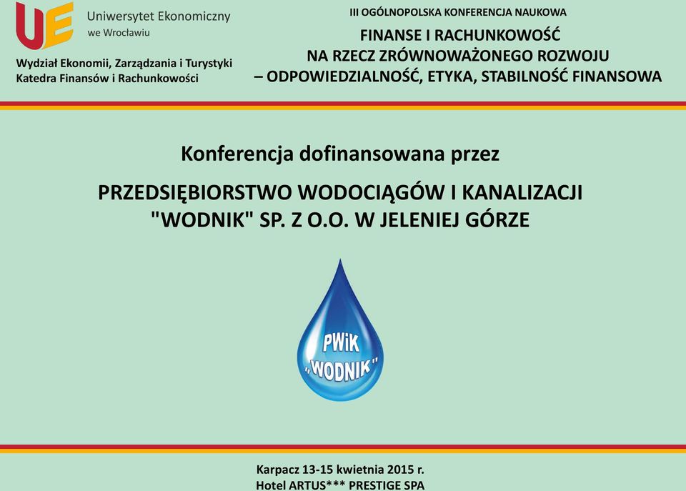 WODOCIĄGÓW I KANALIZACJI