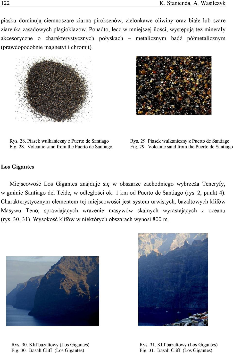 Piasek wulkaniczny z Puerto de Santiago Fig. 28. Volcanic sand from the Puerto de Santiago Rys. 29.