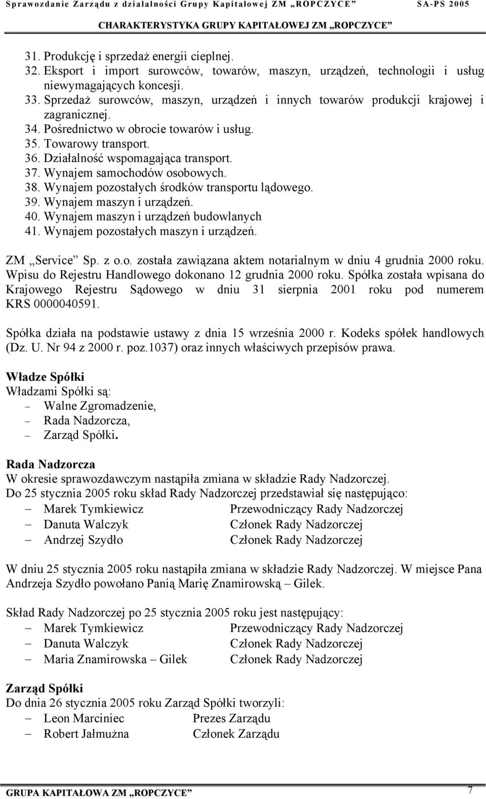 Wynajem samochodów osobowych. 38. Wynajem pozostałych środków transportu lądowego. 39. Wynajem maszyn i urządzeń. 40. Wynajem maszyn i urządzeń budowlanych 41. Wynajem pozostałych maszyn i urządzeń.