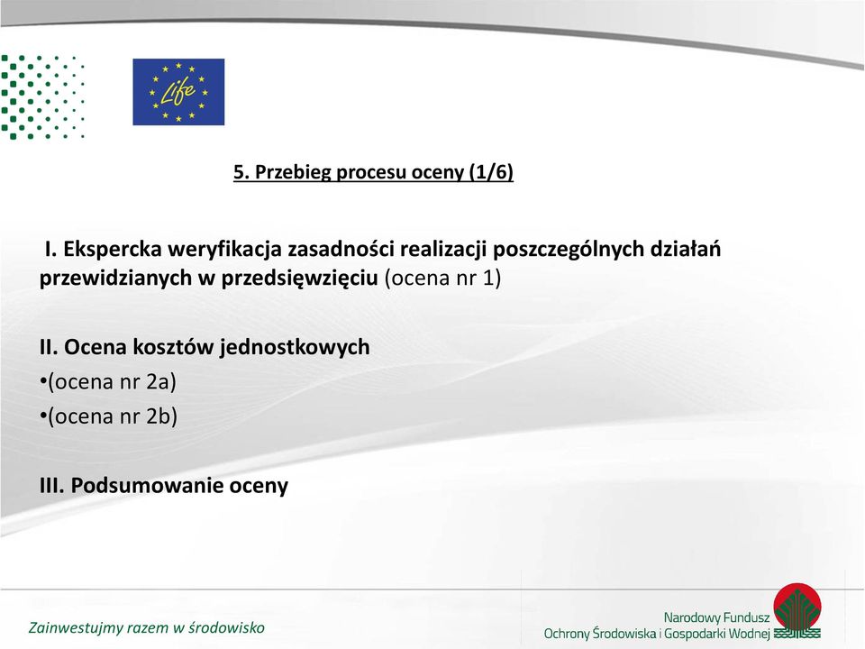 poszczególnych działań przewidzianych w przedsięwzięciu