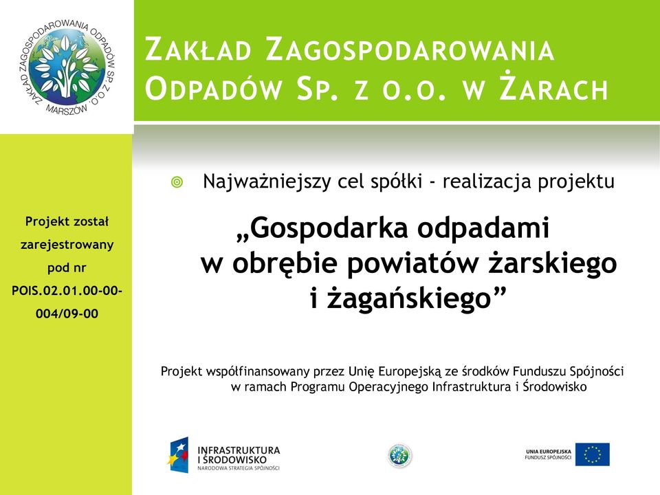 Projekt został zarejestrowany pod nr POIS.02.01.