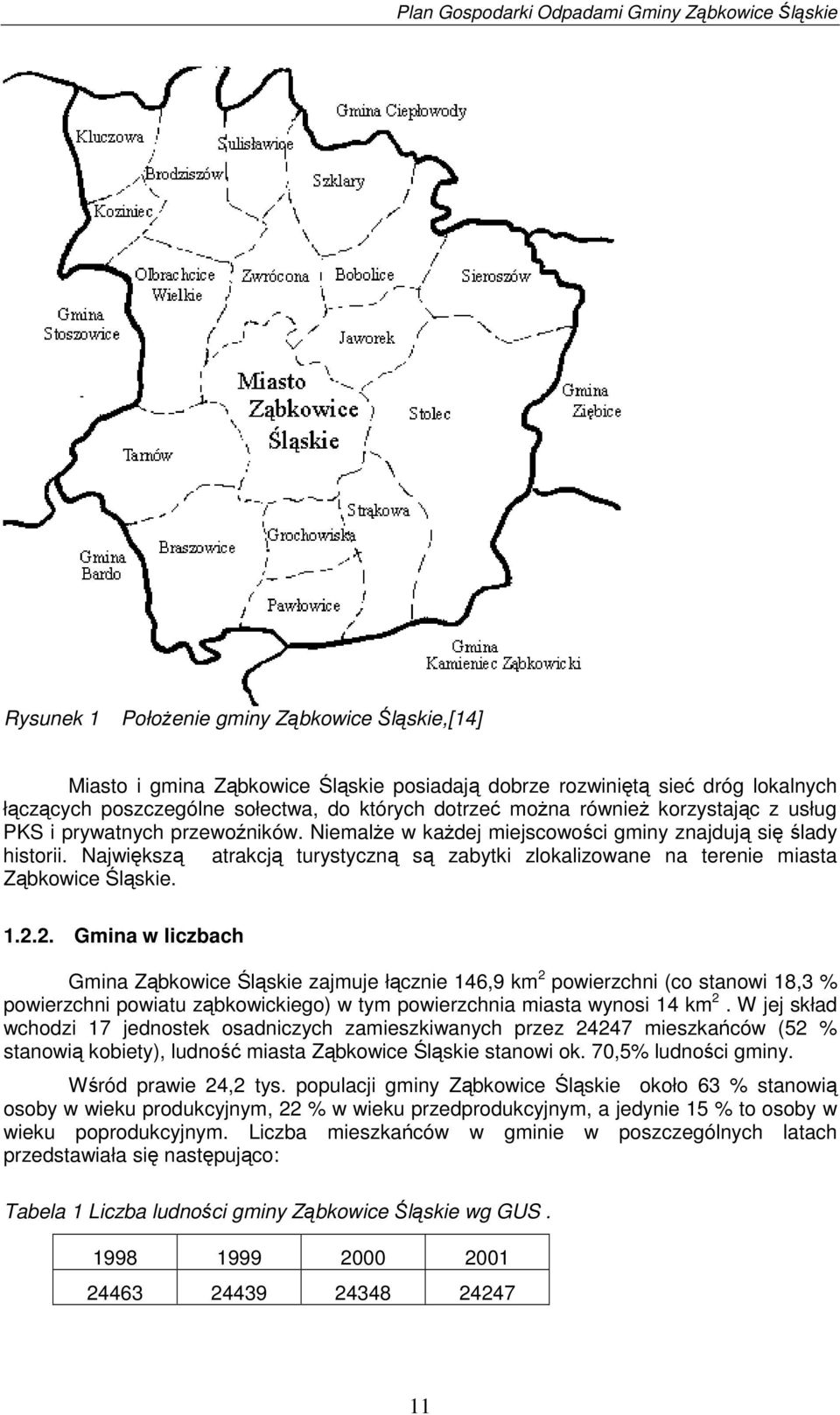 2. Gmina w liczbach Gmina Zbkowice lskie zajmuje łcznie 146,9 km 2 powierzchni (co stanowi 18,3 % powierzchni powiatu zbkowickiego) w tym powierzchnia miasta wynosi 14 km 2.