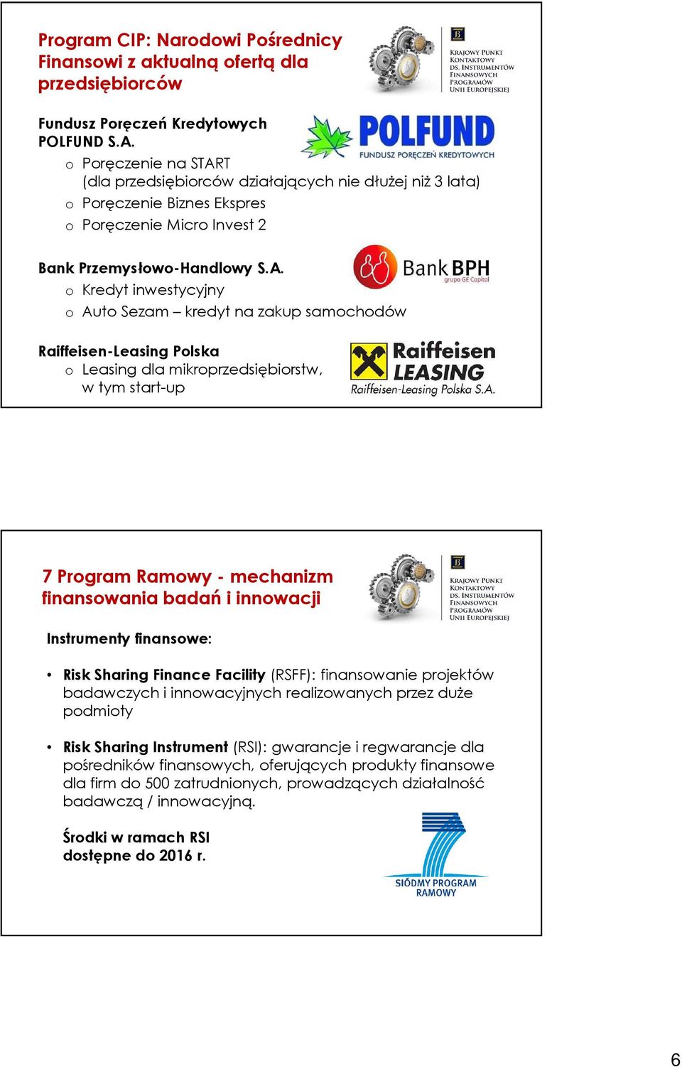 T (dla przedsiębiorców działających nie dłużej niż 3 lata) o Poręczenie Biznes Ekspres o Poręczenie Micro Invest 2 Bank Przemysłowo-Handlowy S.A.