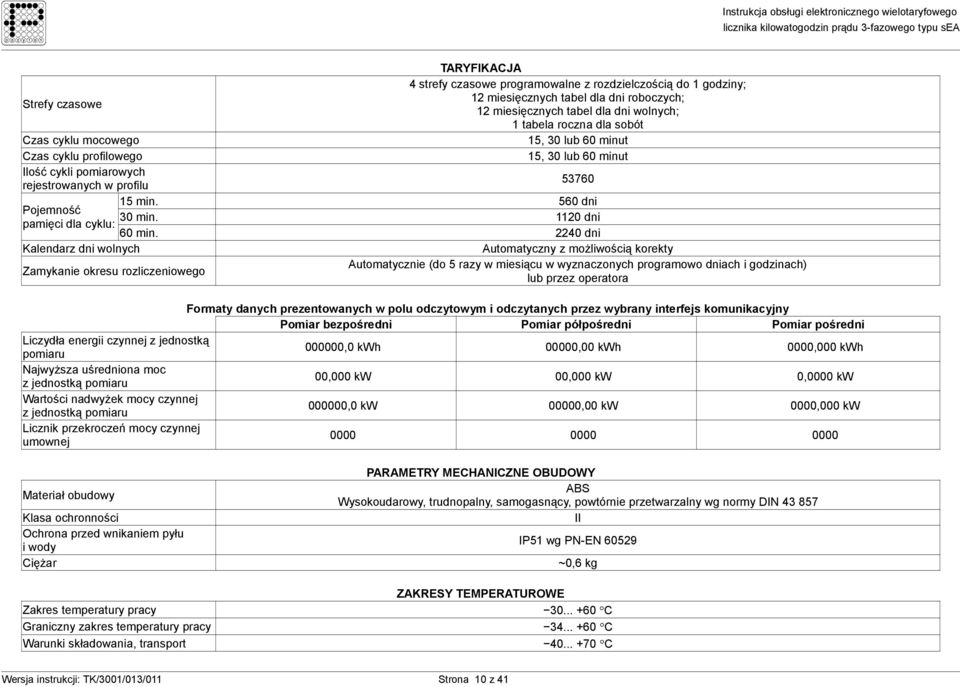 2240 dni Kalendarz dni wolnych Automatyczny z moŝliwością korekty Zamykanie okresu rozliczeniowego Automatycznie (do 5 razy w miesiącu w wyznaczonych programowo dniach i godzinach) lub przez