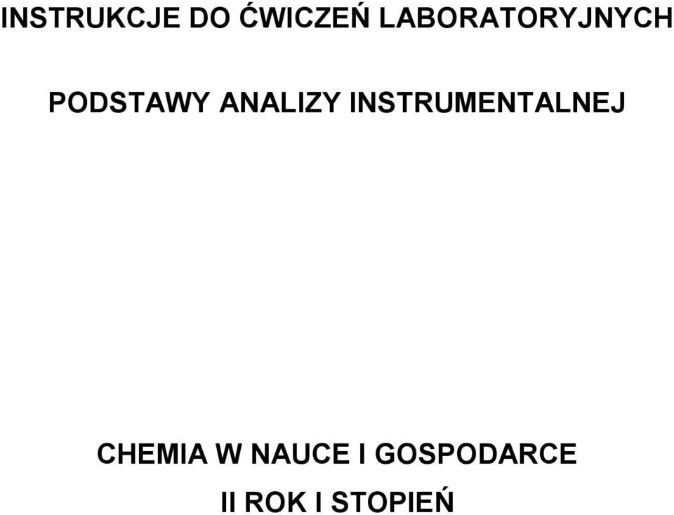 ANALIZY INSTRUMENTALNEJ