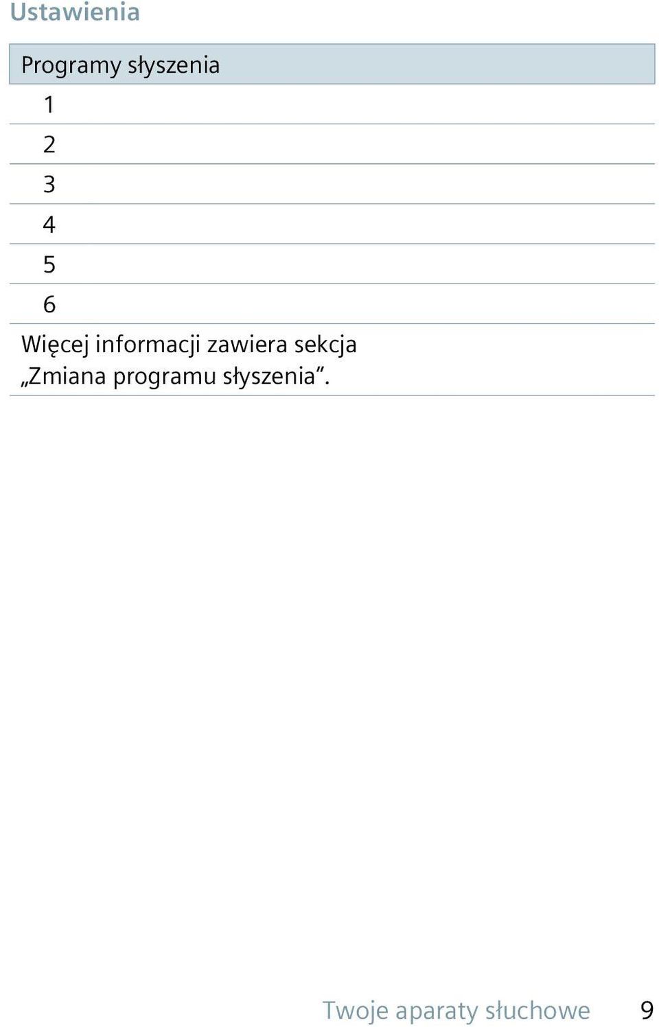 zawiera sekcja Zmiana programu