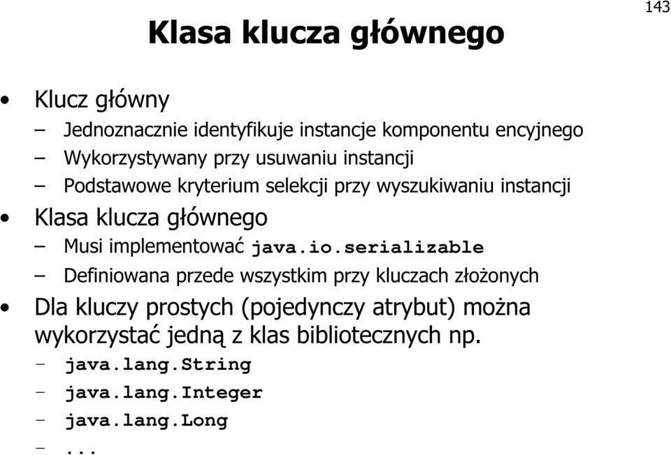 implementować java.io.