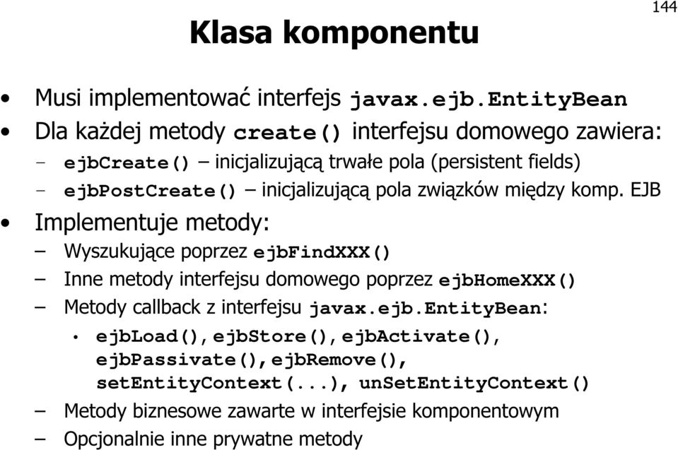 inicjalizującą pola związków między komp.