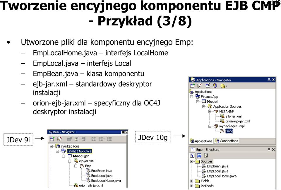 java interfejs Local EmpBean.java klasa komponentu ejb-jar.
