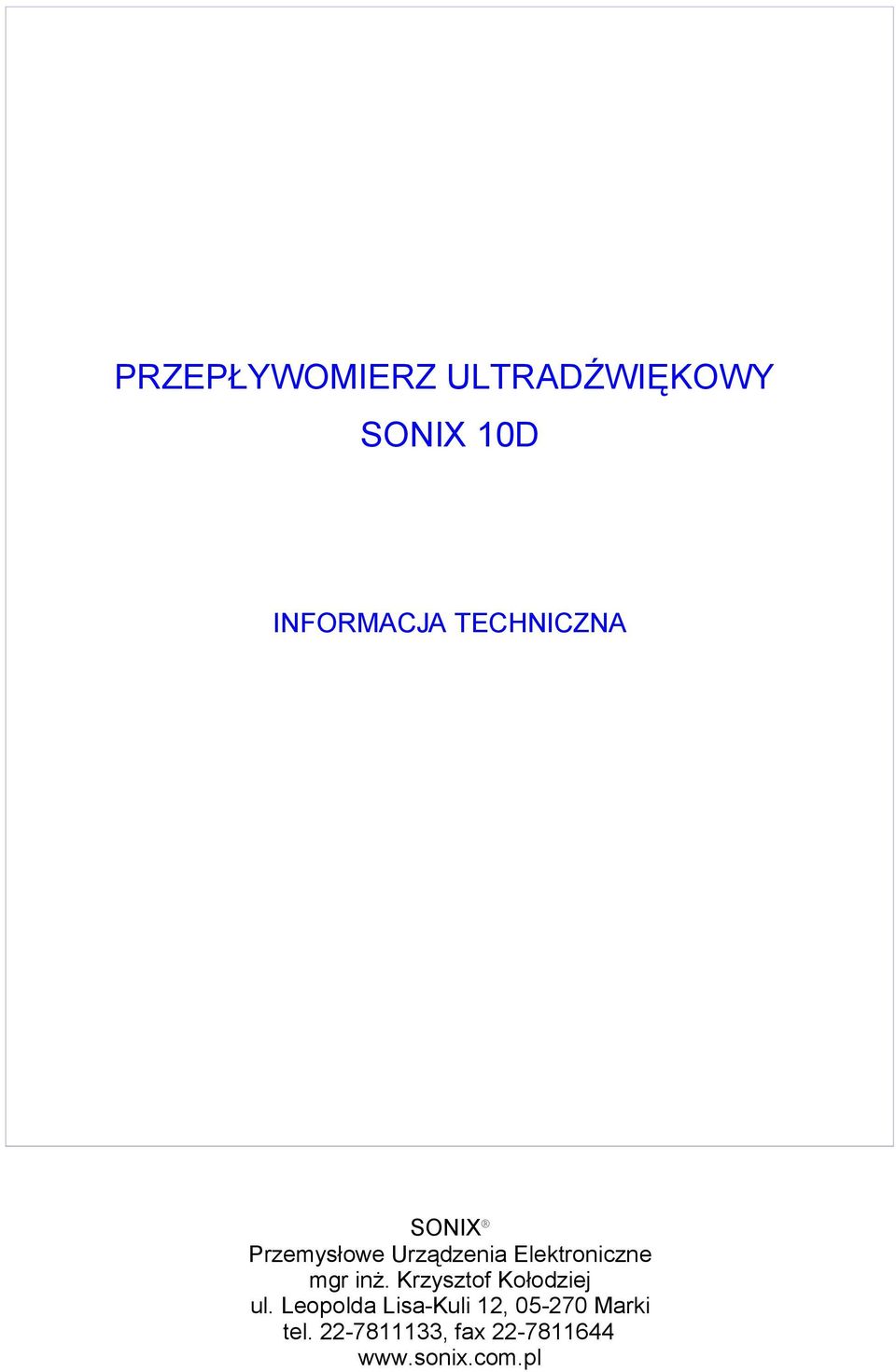 Krzysztof Kołodziej ul.
