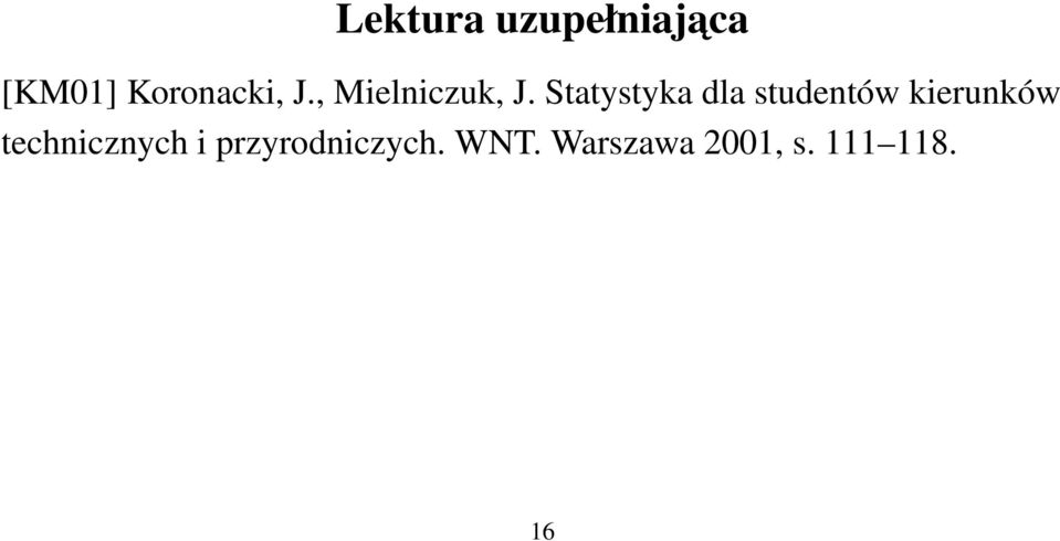 Statystyka dla studentów kierunków