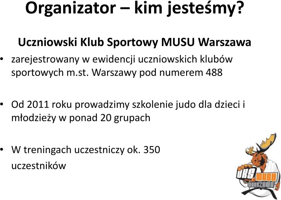 uczniowskich klubów sportowych m.st.