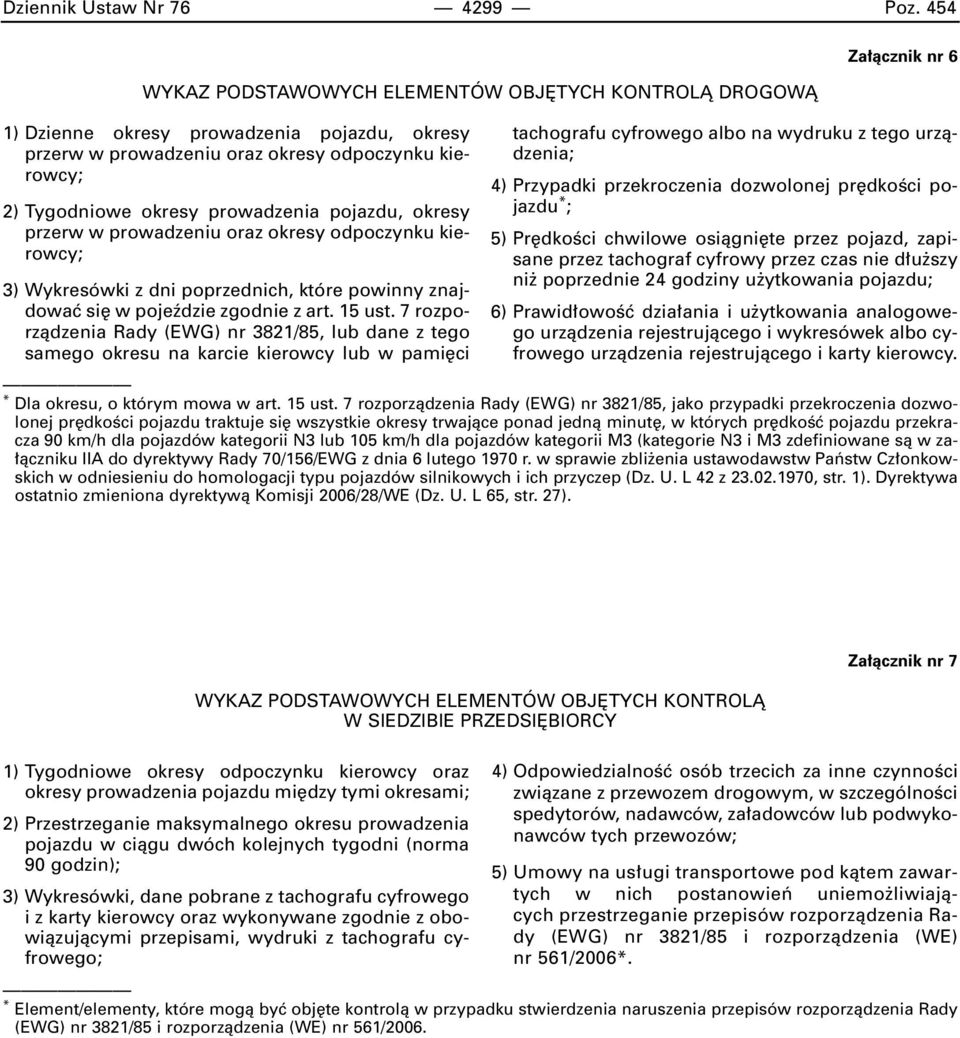 pojazdu, okresy przerw w prowadzeniu oraz okresy odpoczynku kierowcy; 3) Wykresówki z dni poprzednich, które powinny znajdowaç si w pojeêdzie zgodnie z art. 15 ust.