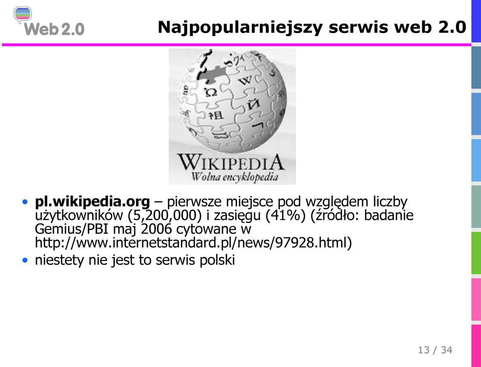 i zasięgu (41%) (źródło: badanie Gemius/PBI maj 2006 cytowane w