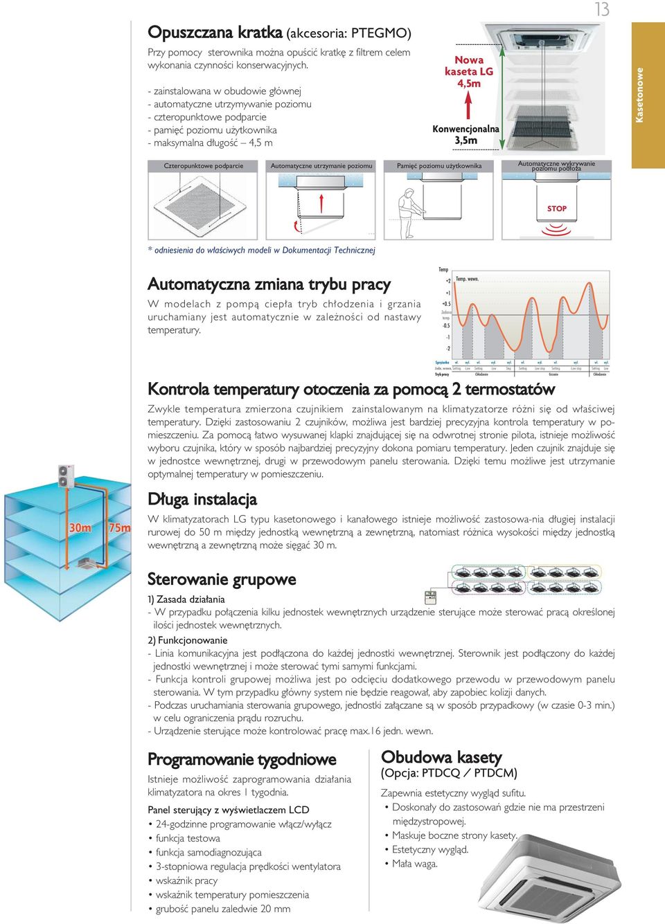 Czteropunktowe podparcie Automatyczne utrzymanie poziomu Pami ç poziomu u ytkownika Automatyczne wykrywanie poziomu pod o a STOP * odniesienia do w aêciwych modeli w Dokumentacji Technicznej