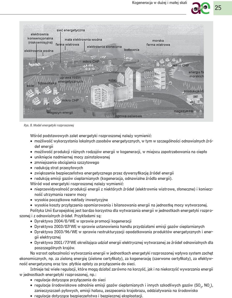 energii możliwość produkcji różnych rodzajów energii w kogeneracji, w miejscu zapotrzebowania na ciepło uniknięcie nadmiernej mocy zainstalowanej zmniejszenie obciążenia szczytowego redukcję strat