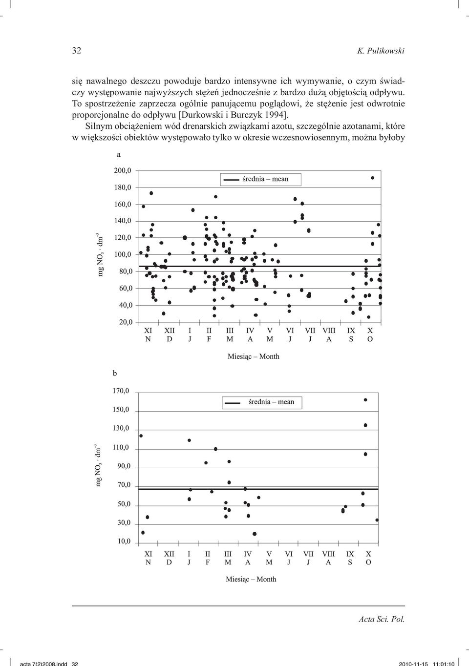 To spostrzeżenie zaprzecza ogólnie panującemu poglądowi, że stężenie jest odwrotnie proporcjonalne do odpływu [Durkowski i