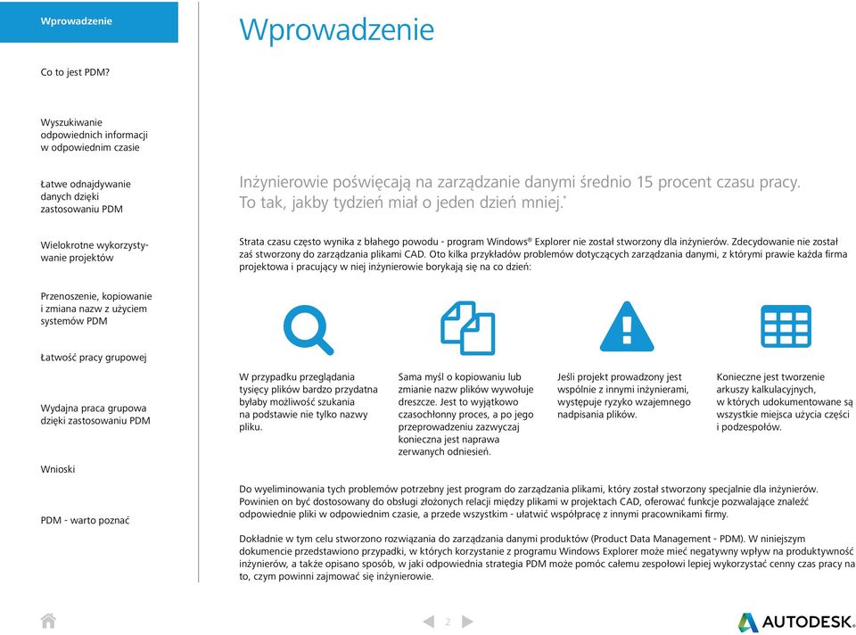 Oto kilka przykładów problemów dotyczących zarządzania danymi, z którymi prawie każda firma projektowa i pracujący w niej inżynierowie borykają się na co dzień: W przypadku przeglądania tysięcy