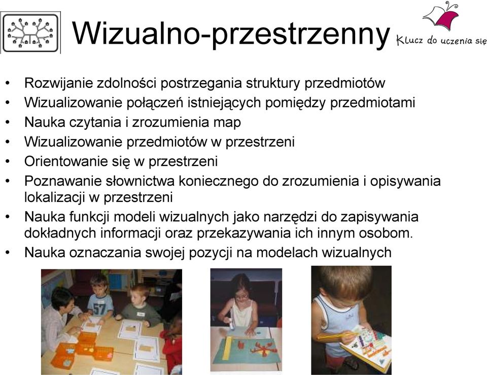 Poznawanie słownictwa koniecznego do zrozumienia i opisywania lokalizacji w przestrzeni Nauka funkcji modeli wizualnych jako