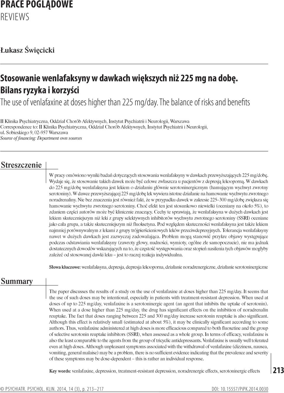 Instytut Psychiatrii i Neurologii, ul.