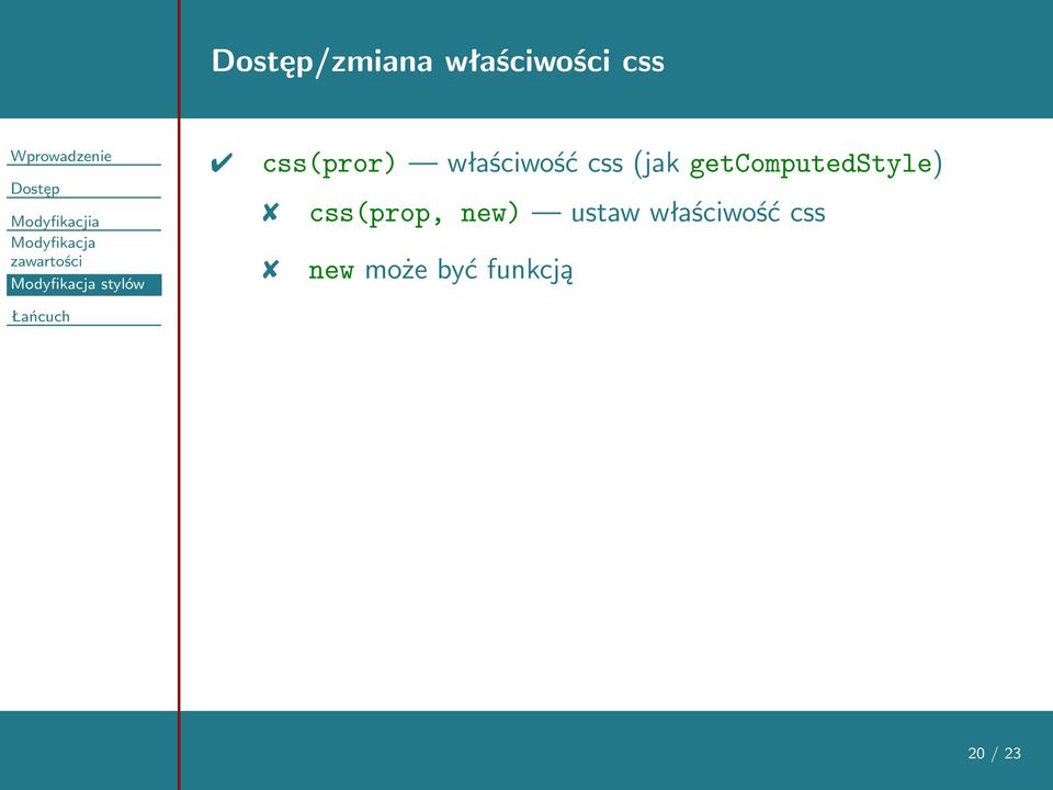 właściwość css(jak getcomputedstyle)
