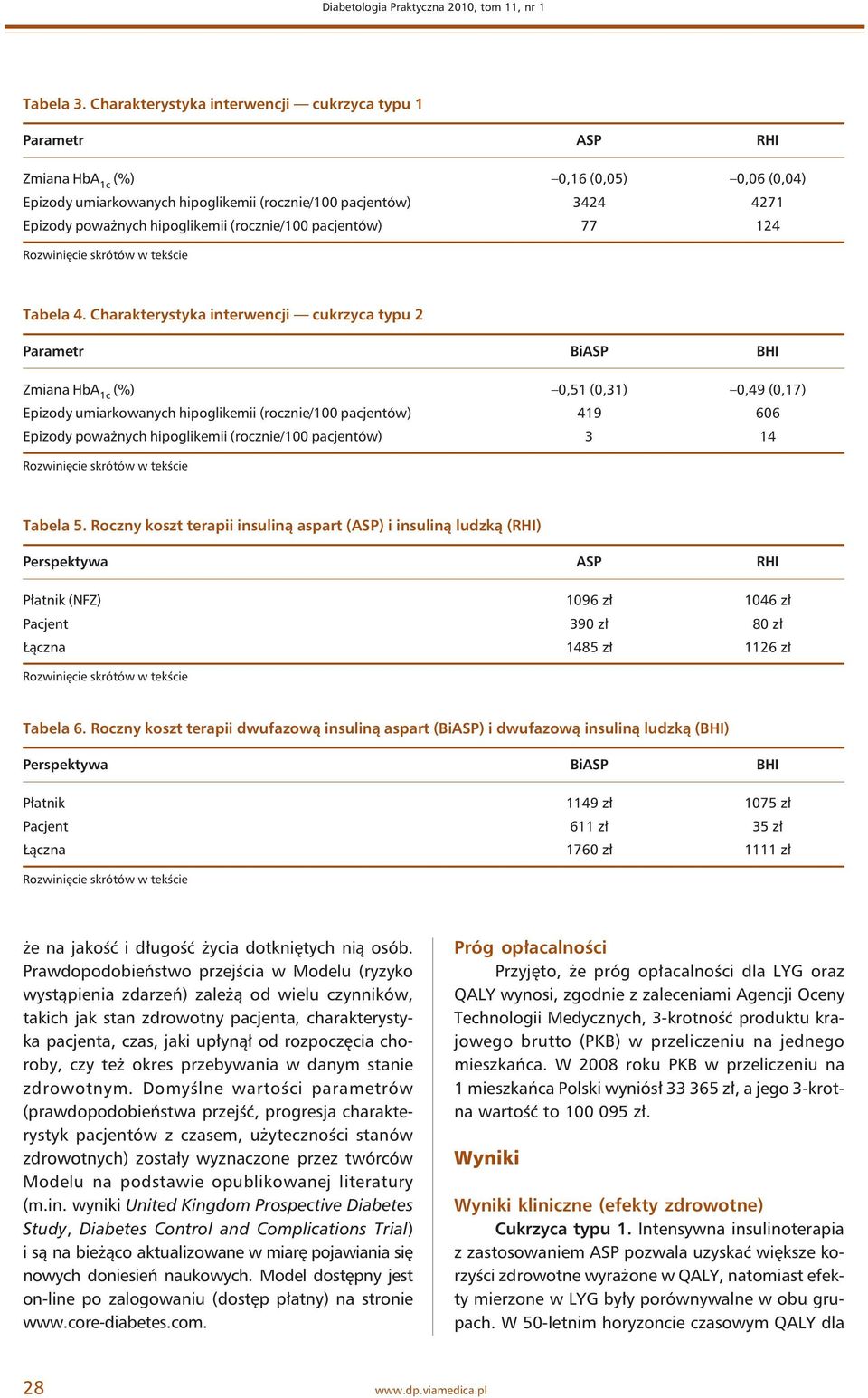hipoglikemii (rocznie/100 pacjentów) 77 124 Tabela 4.