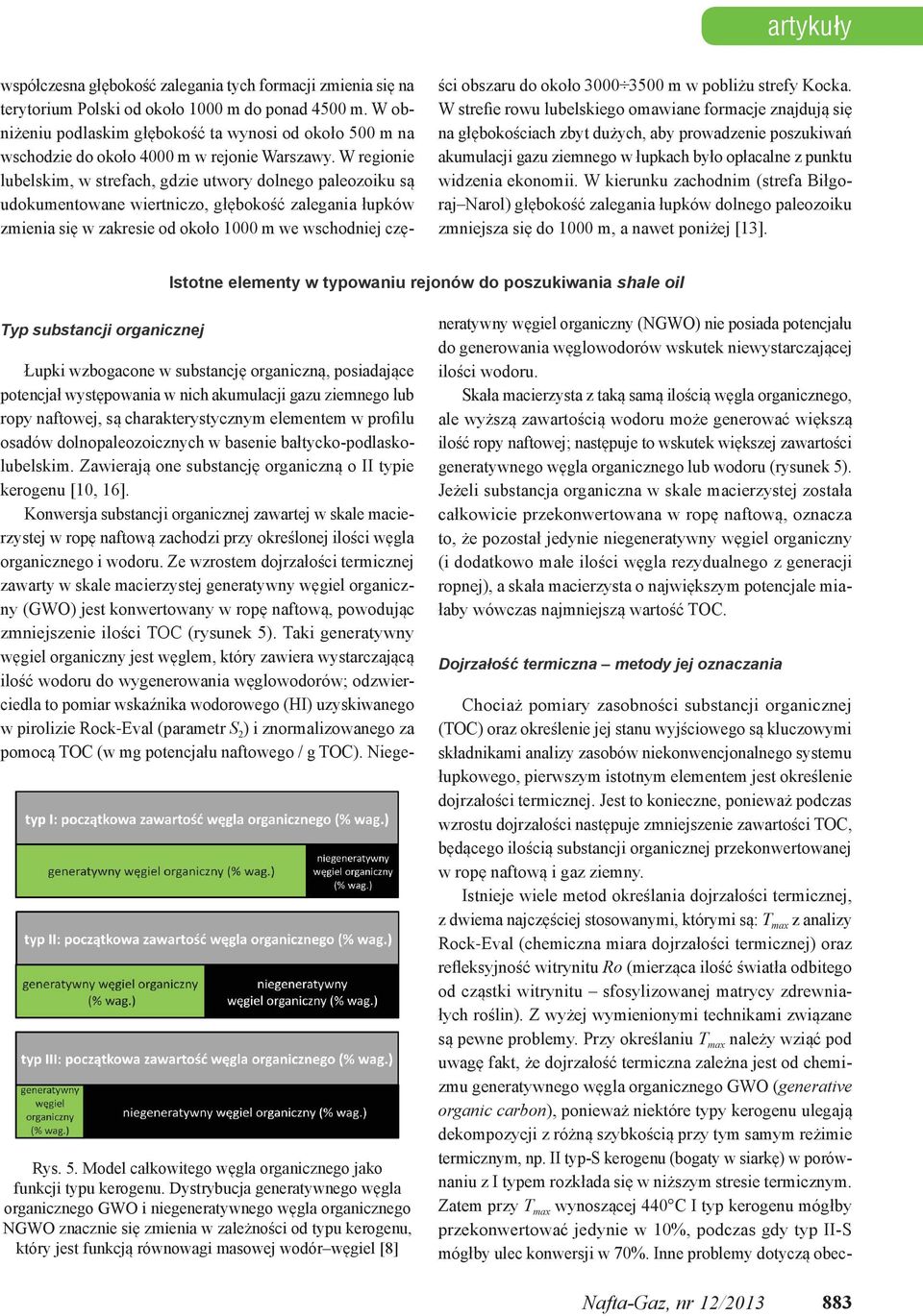 W regionie lubelskim, w strefach, gdzie utwory dolnego paleozoiku są udokumentowane wiertniczo, głębokość zalegania łupków zmienia się w zakresie od około 1000 m we wschodniej części obszaru do około