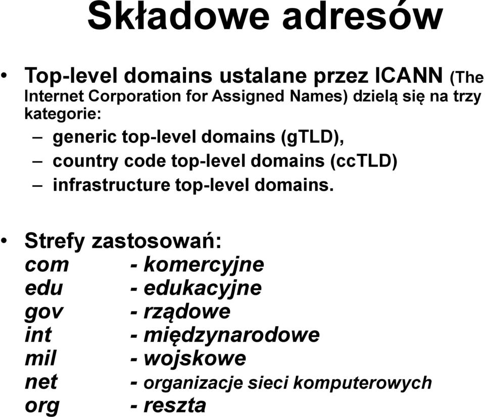 domains (cctld) infrastructure top-level domains.